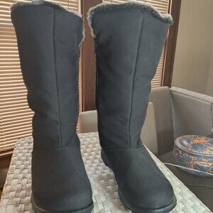 Snow Boots, Over-Calf, Made in Canada & Full Fur Lining, Microfiber Upper SZ 9